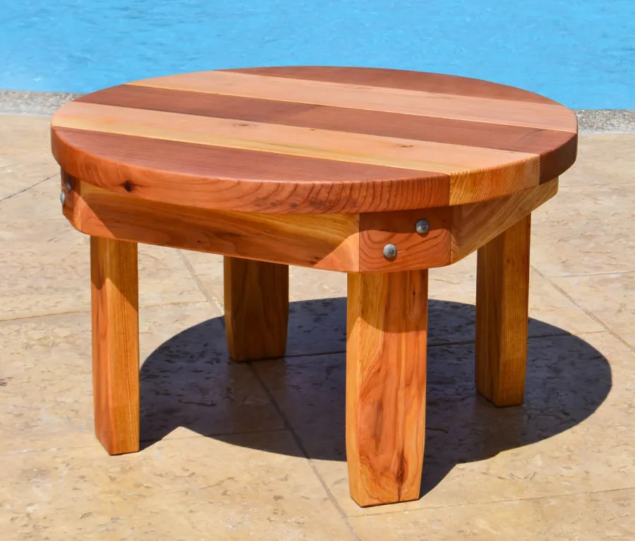 Ashley's Round Small Wood Side Table