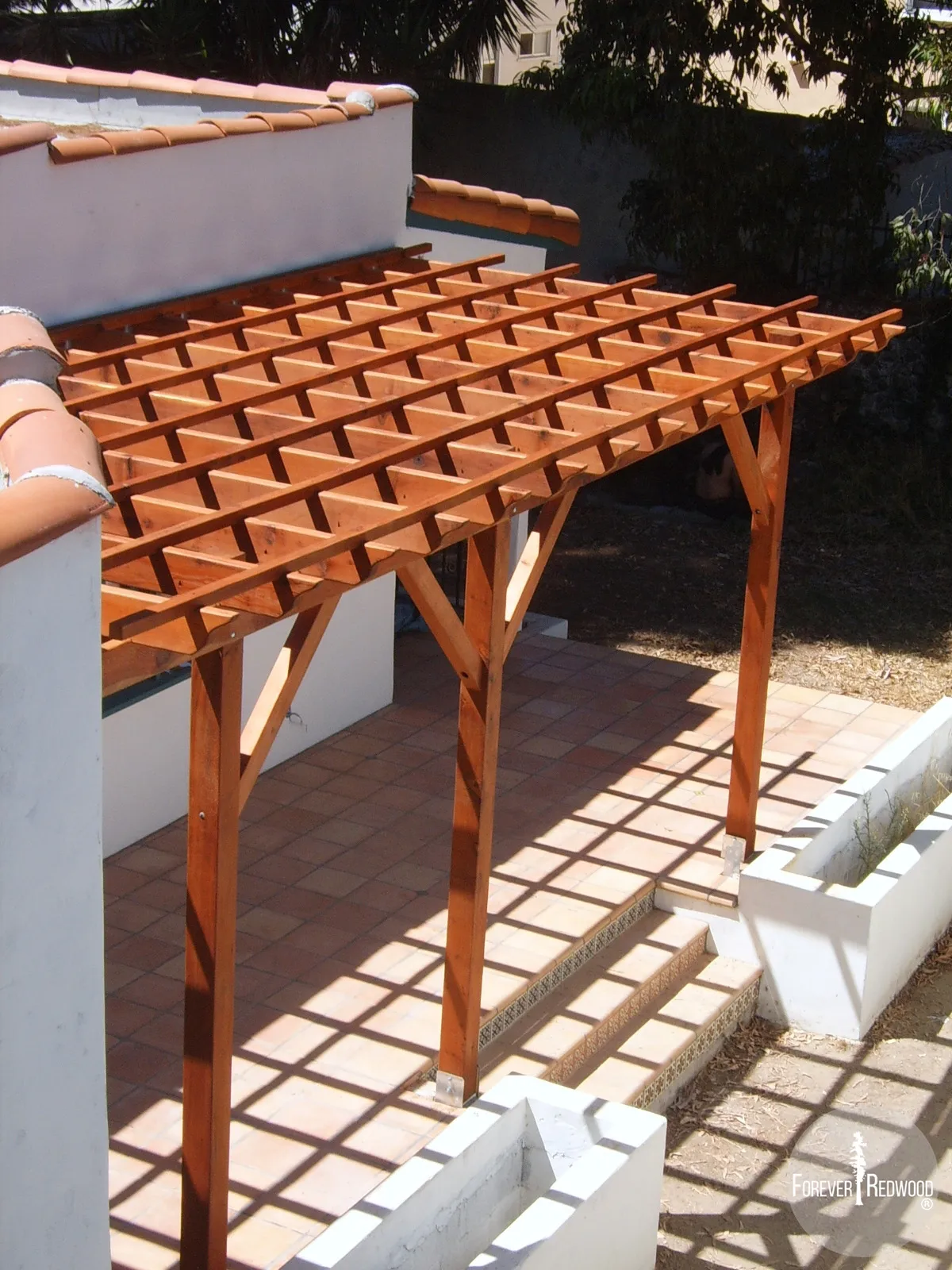 Attached Garden Pergolas
