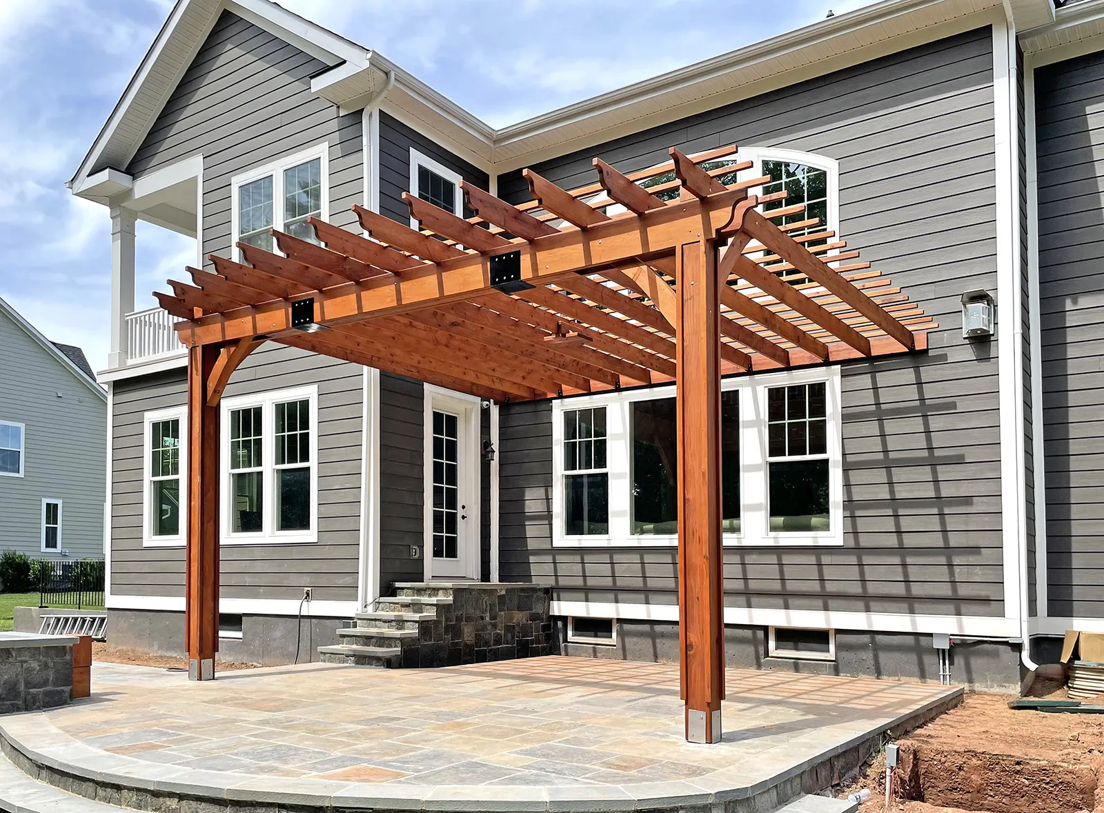 Attached Garden Pergolas