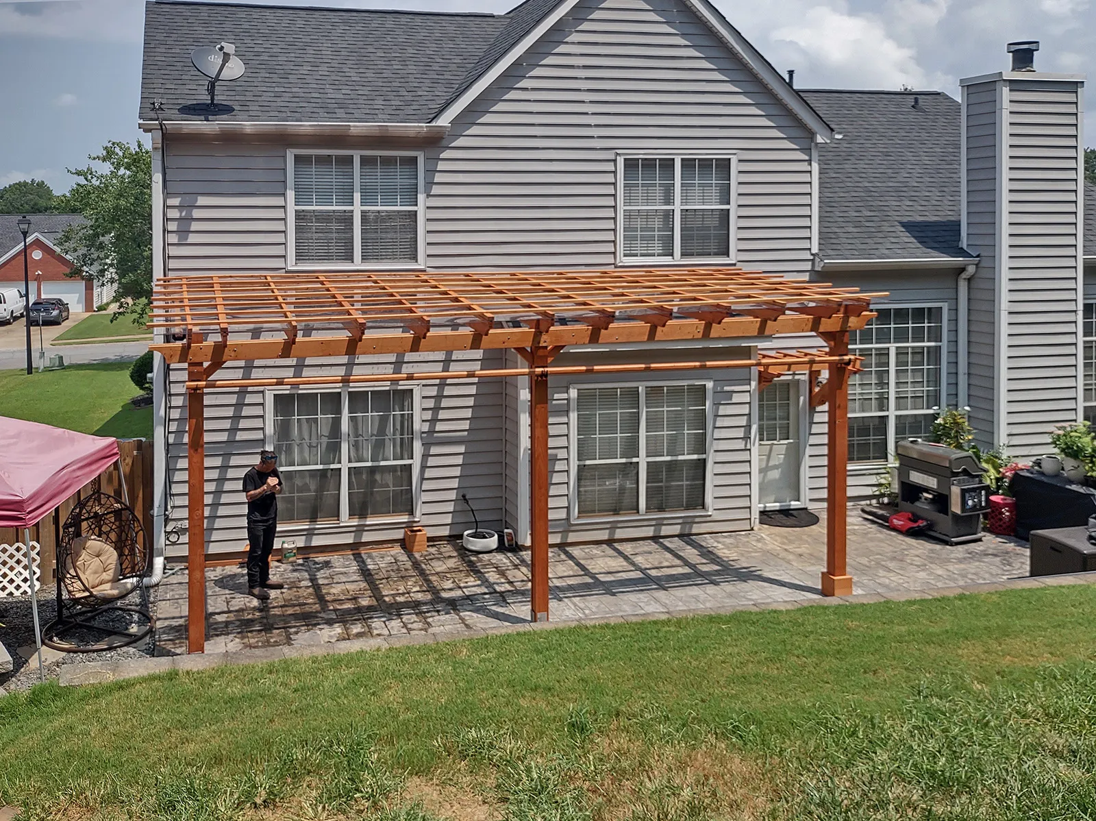 Attached Garden Pergolas