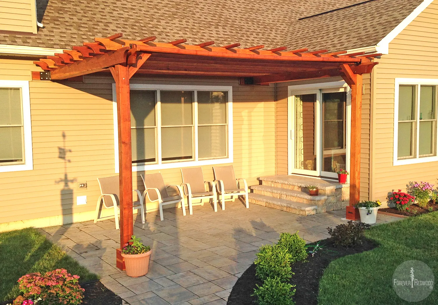Attached Garden Pergolas