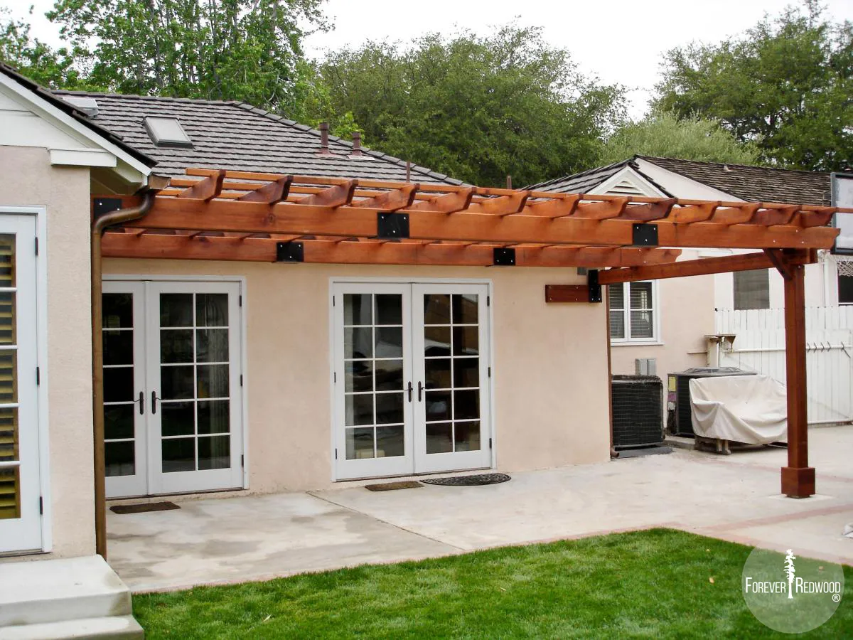 Attached Garden Pergolas