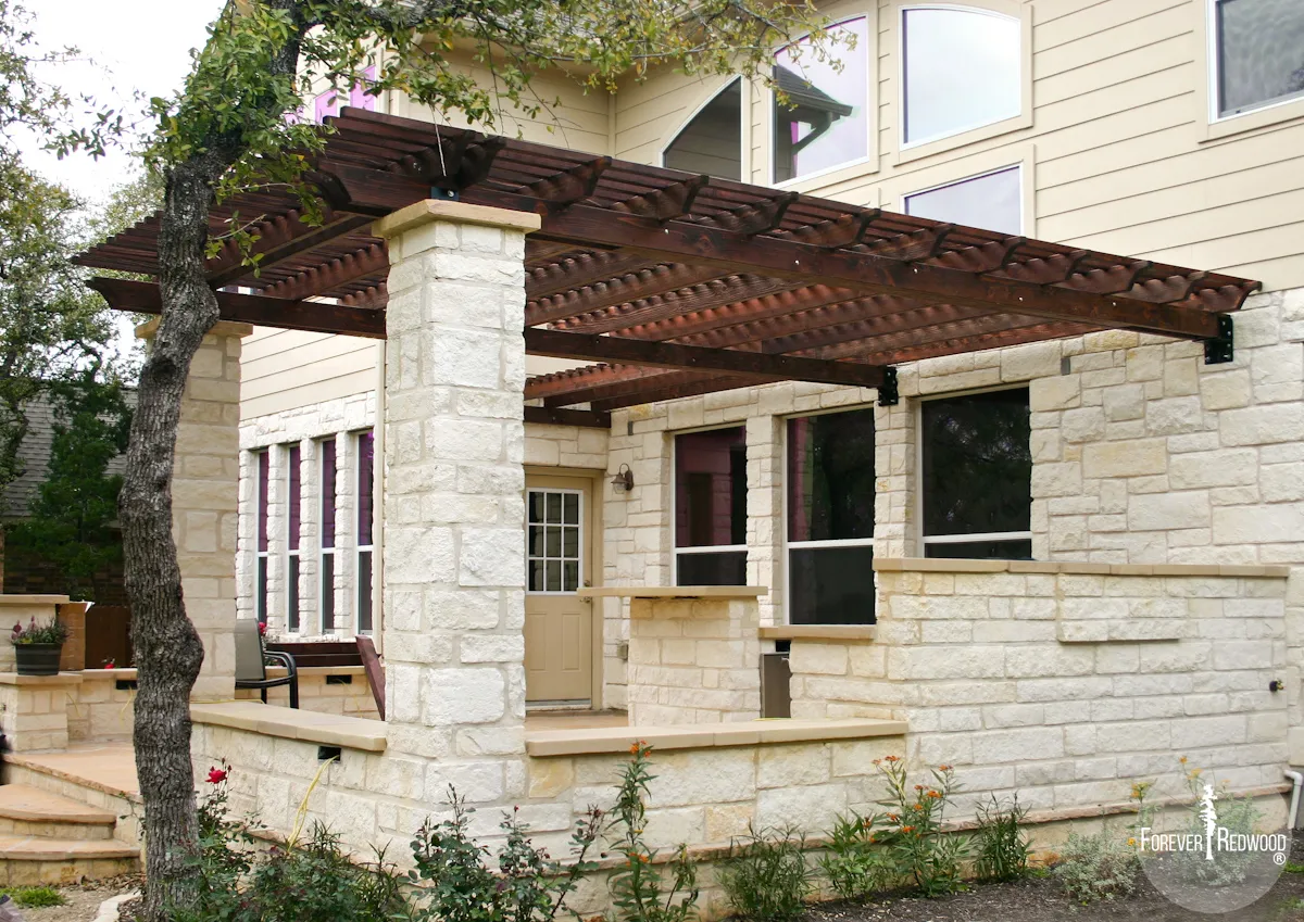 Attached Garden Pergolas