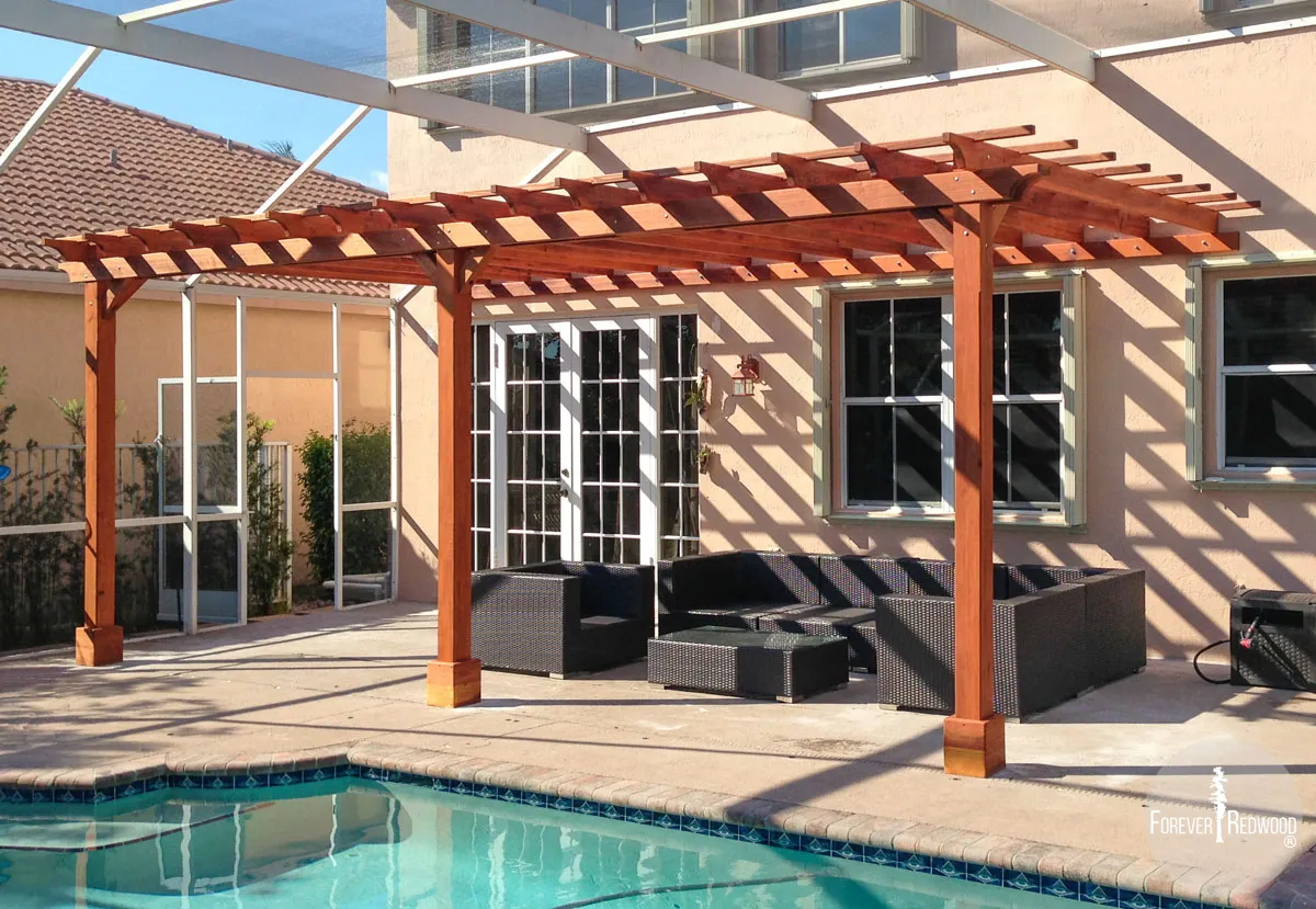 Attached Garden Pergolas