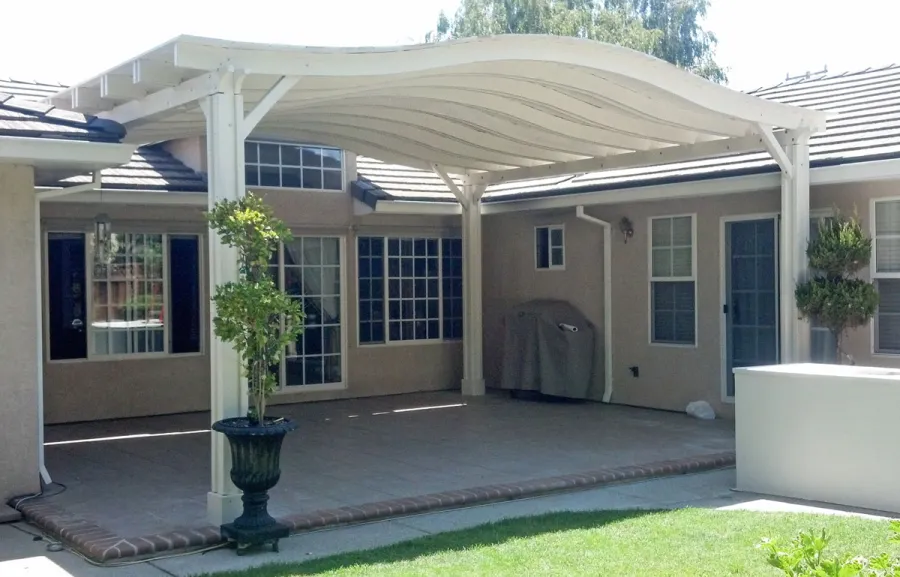 Backyard Pavilion Kits (Options: 22' x 20', Douglas-fir, No Electrical Wiring Trim, 4-Post Anchor Kit for Stone, No Ceiling Fan Base, No Privacy Panels, No Curtain Rods, 10 ft Post Height, Custom Color). 