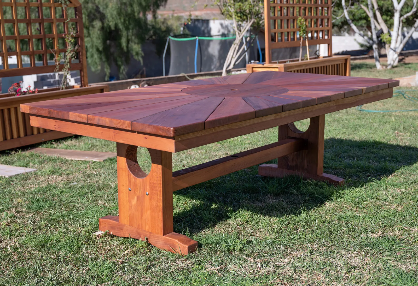 Baja Outdoor Redwood Dining Table