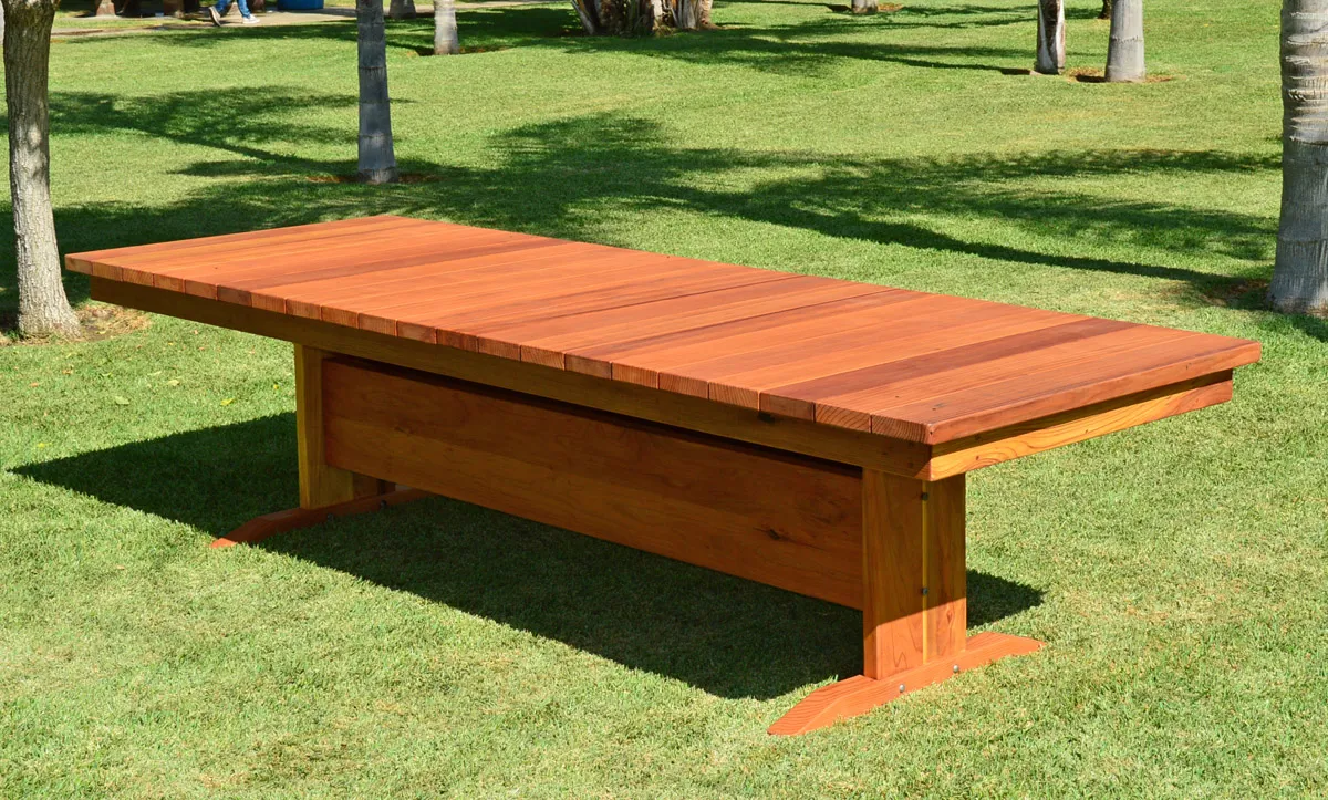 Baja Outdoor Redwood Dining Table