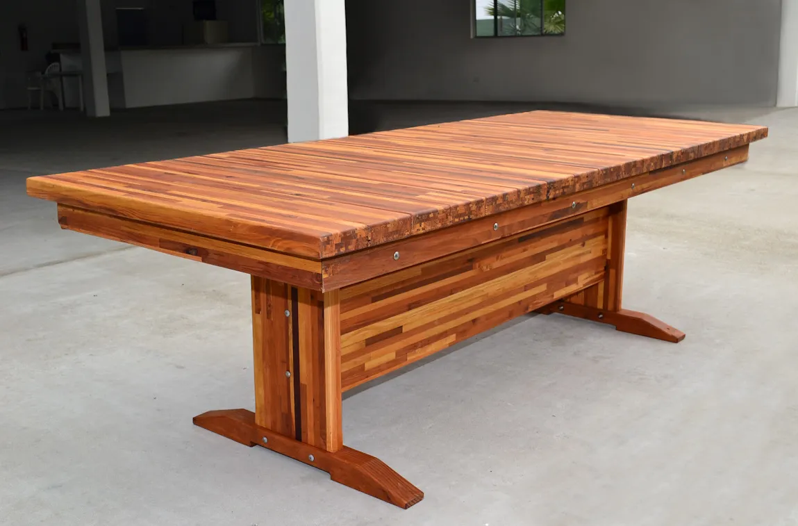 Baja Outdoor Redwood Dining Table