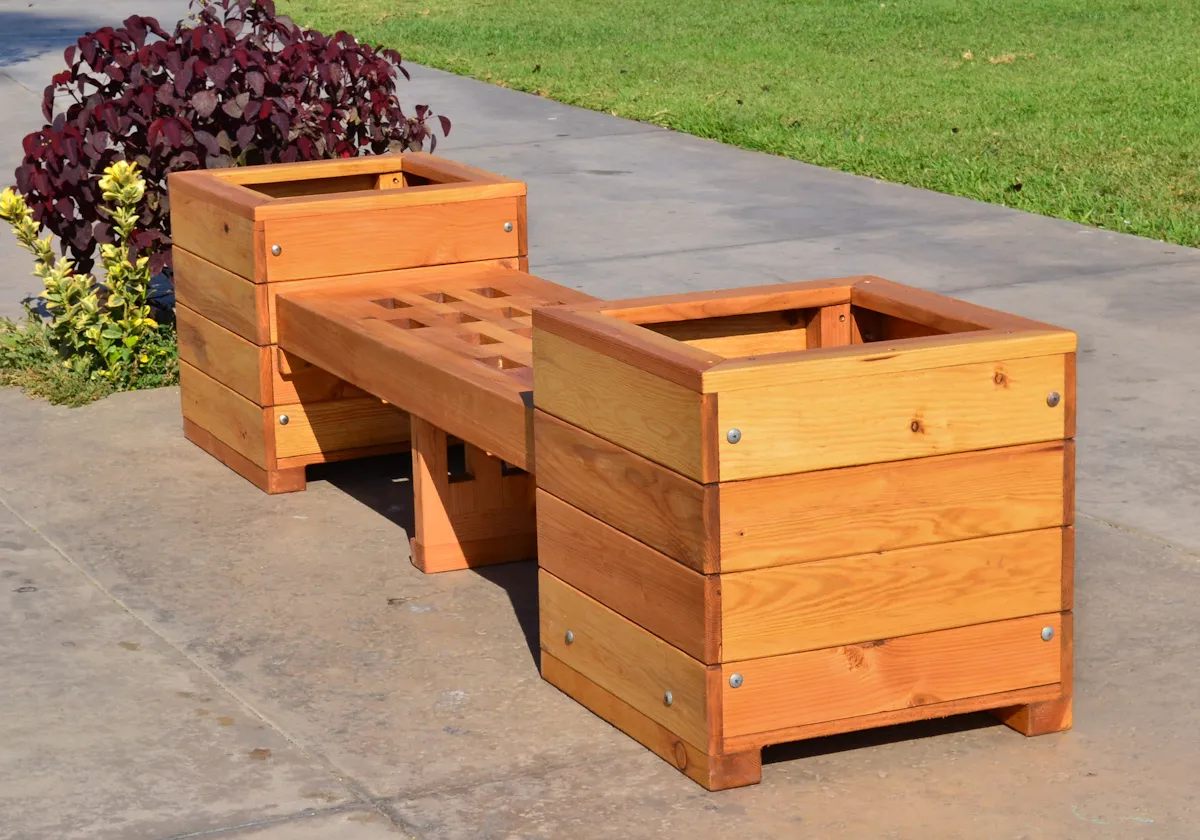 Bench and Planters Combo