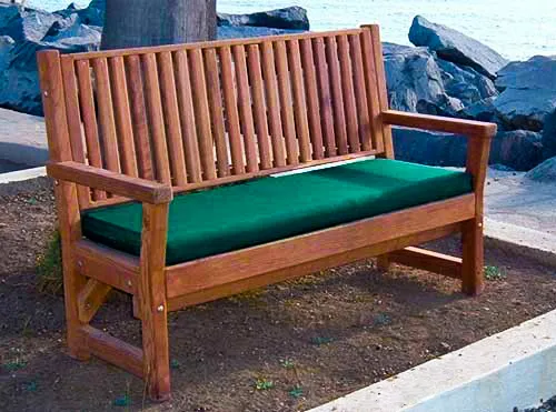 We make custom Bench Cushions to fit using any Sunbrella brand fabric. To choose a fabric please go to: www.outdoorfabriccentral.com.