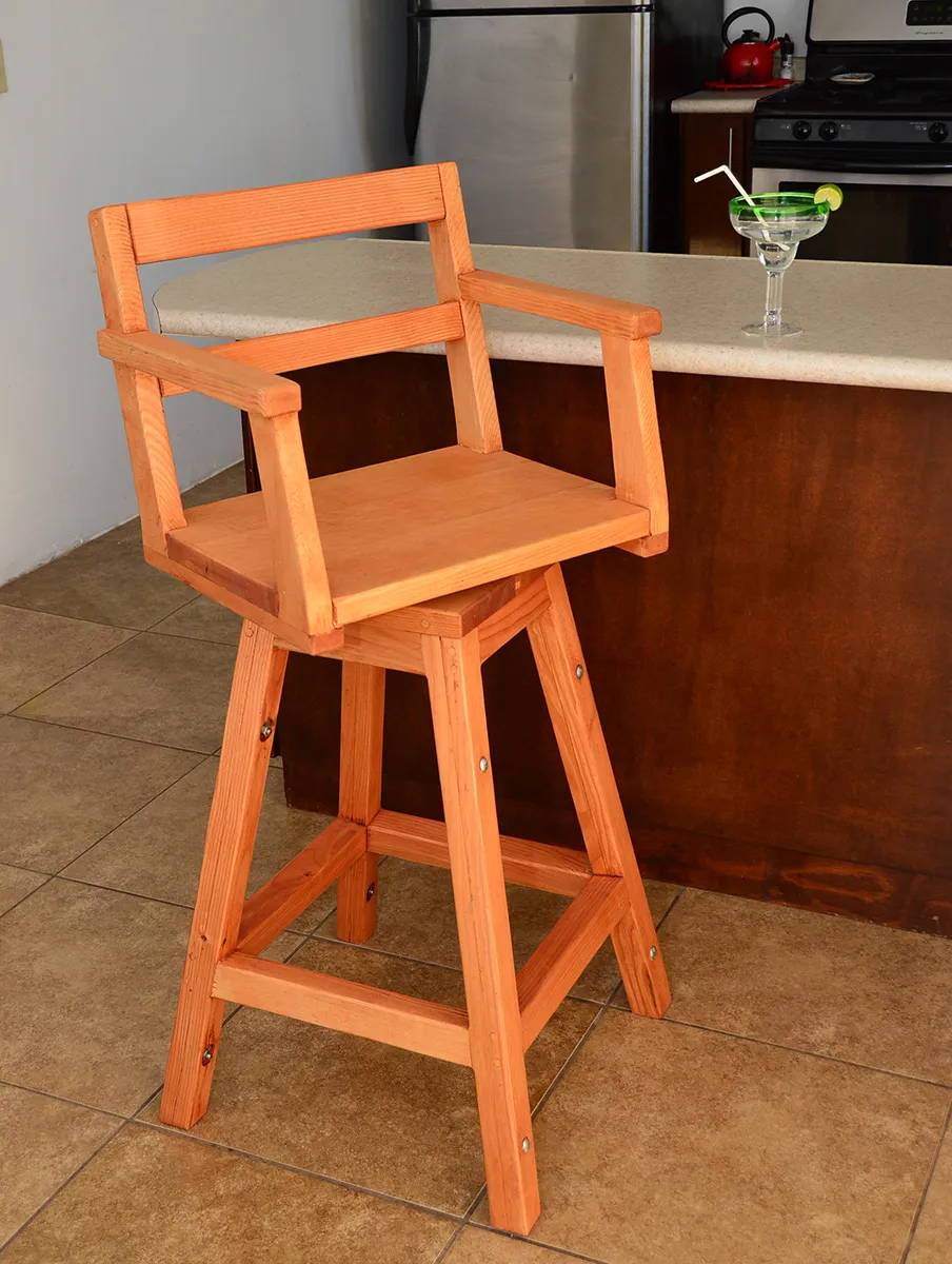 Captain's Redwood Bar Stool