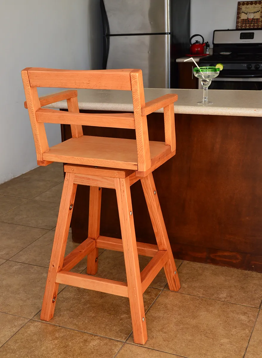Captain's Redwood Bar Stool