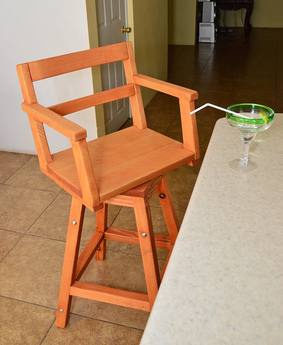 Captain's Redwood Bar Stool