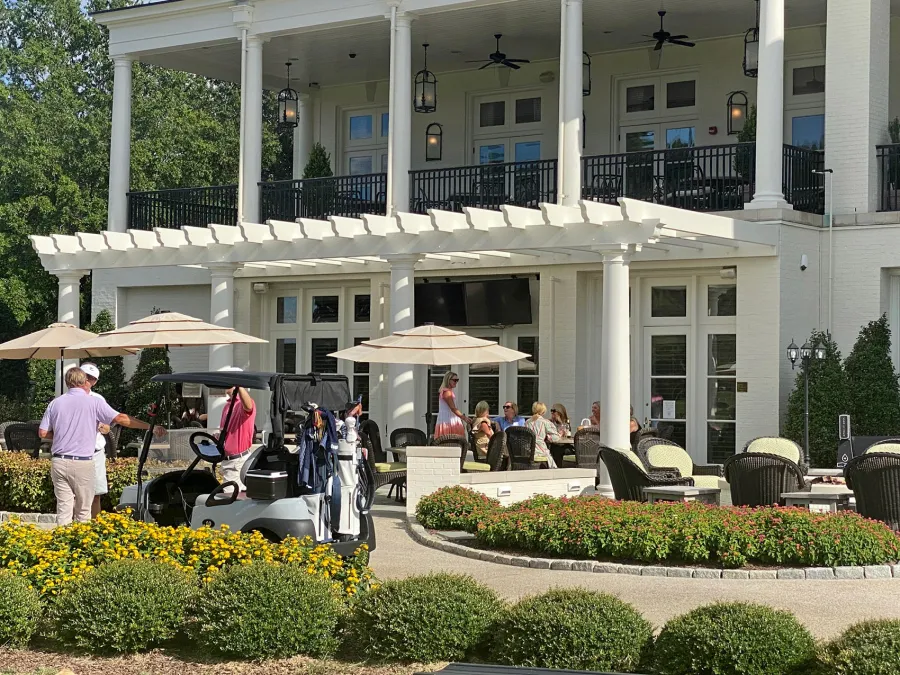 Custom Garden Pergola. Pergolas Installed in a Country Club in North Carolina.