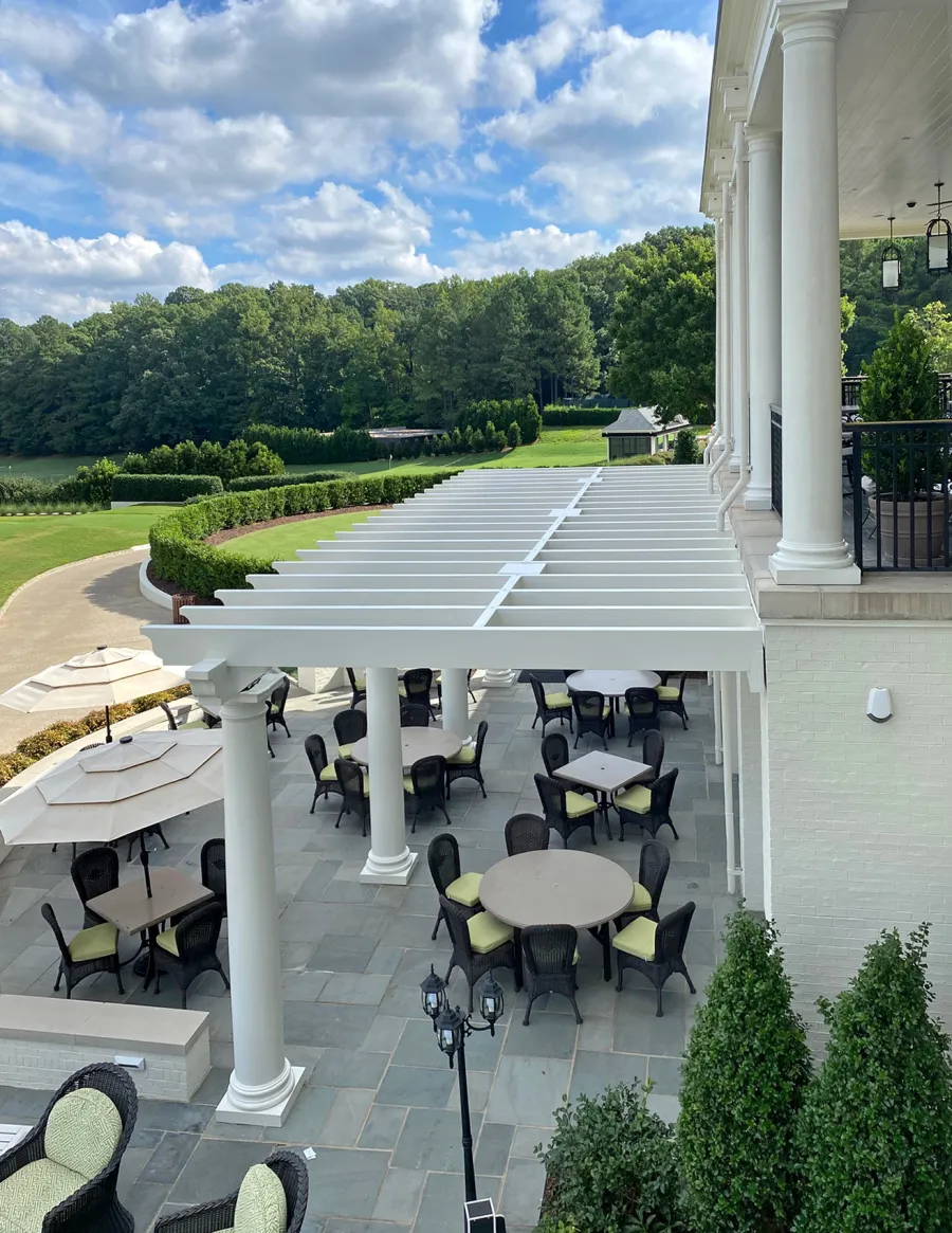 Custom Garden Pergola. Pergolas Installed in a Country Club in North Carolina.