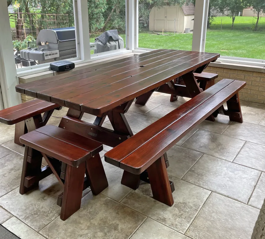 20 Years Old Forever Picnic Table After Refinished! 