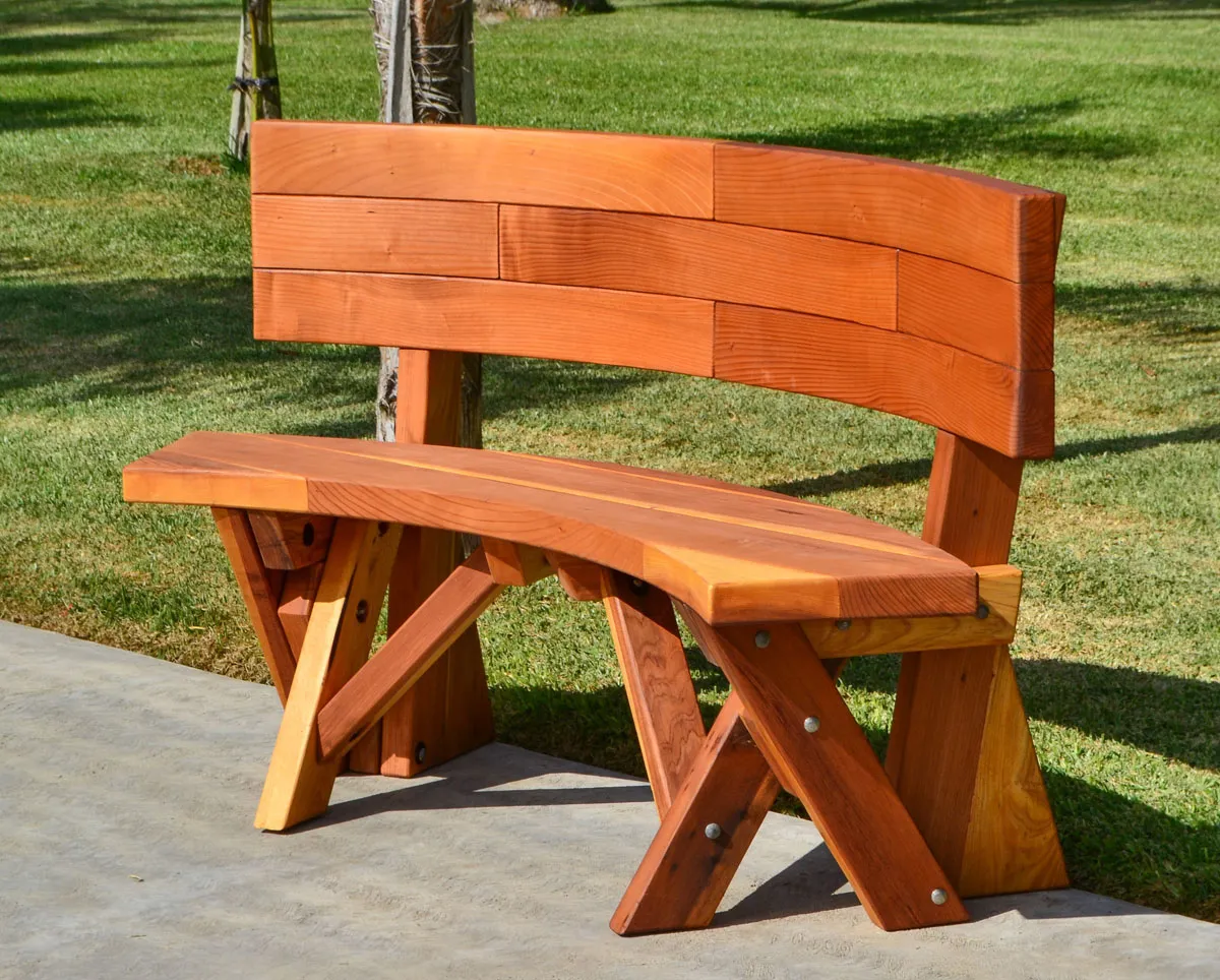 Fullback Arc Wood Picnic Bench