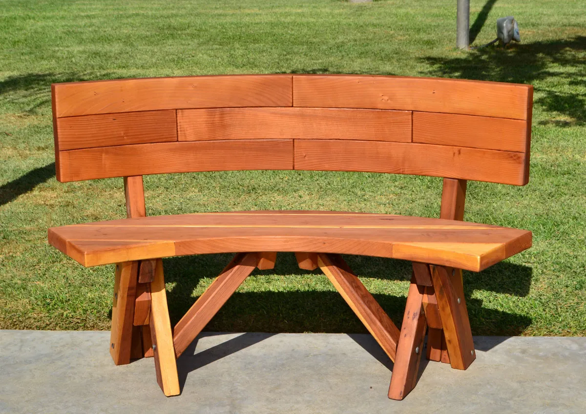 Fullback Arc Wood Picnic Bench