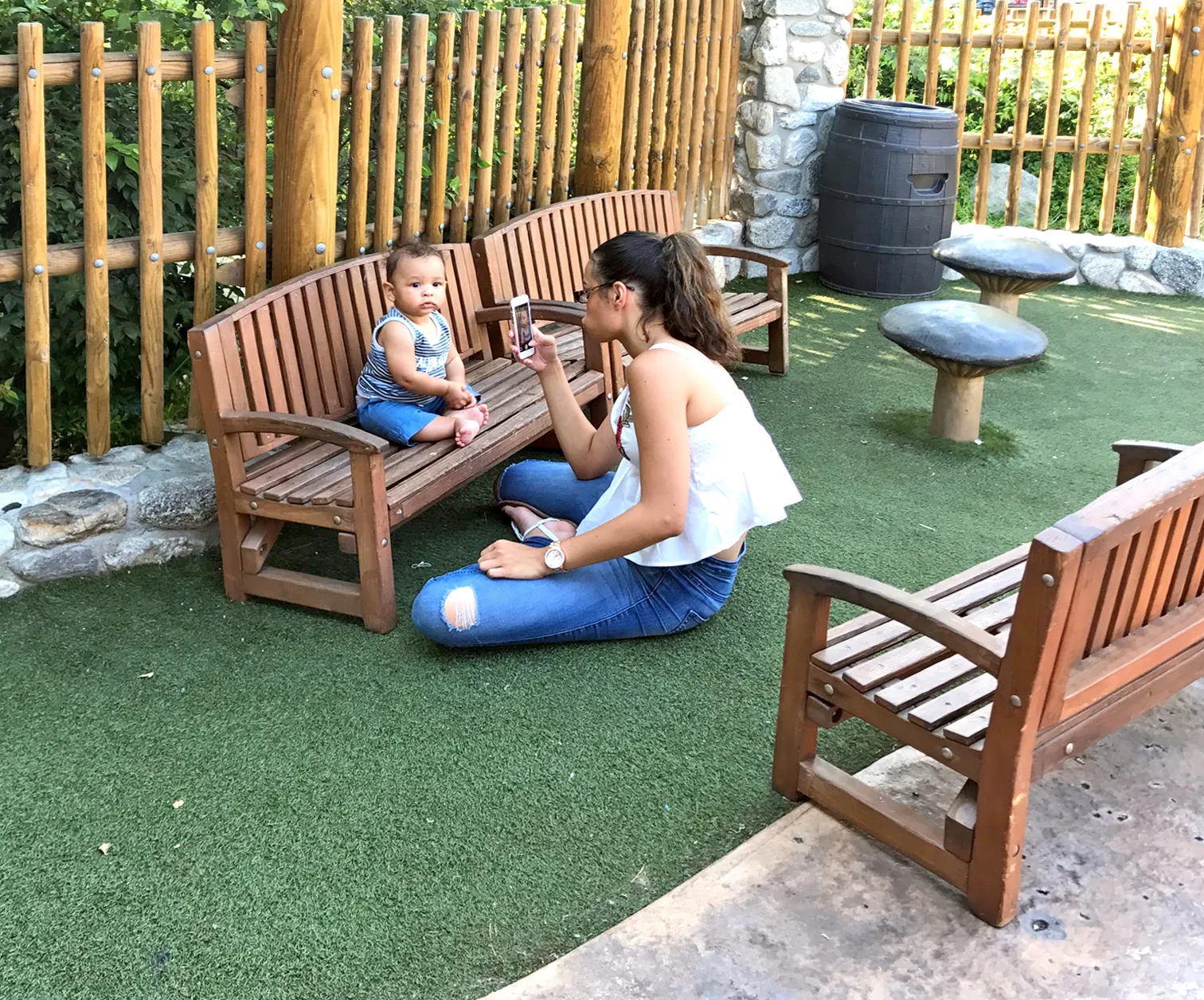 Kid's Wood Luna Bench