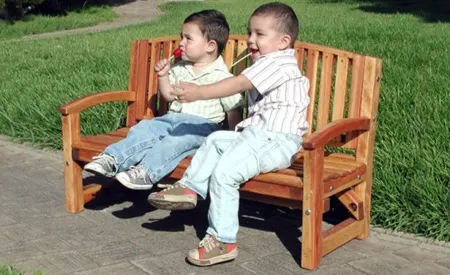 Kid's Wood Luna Bench