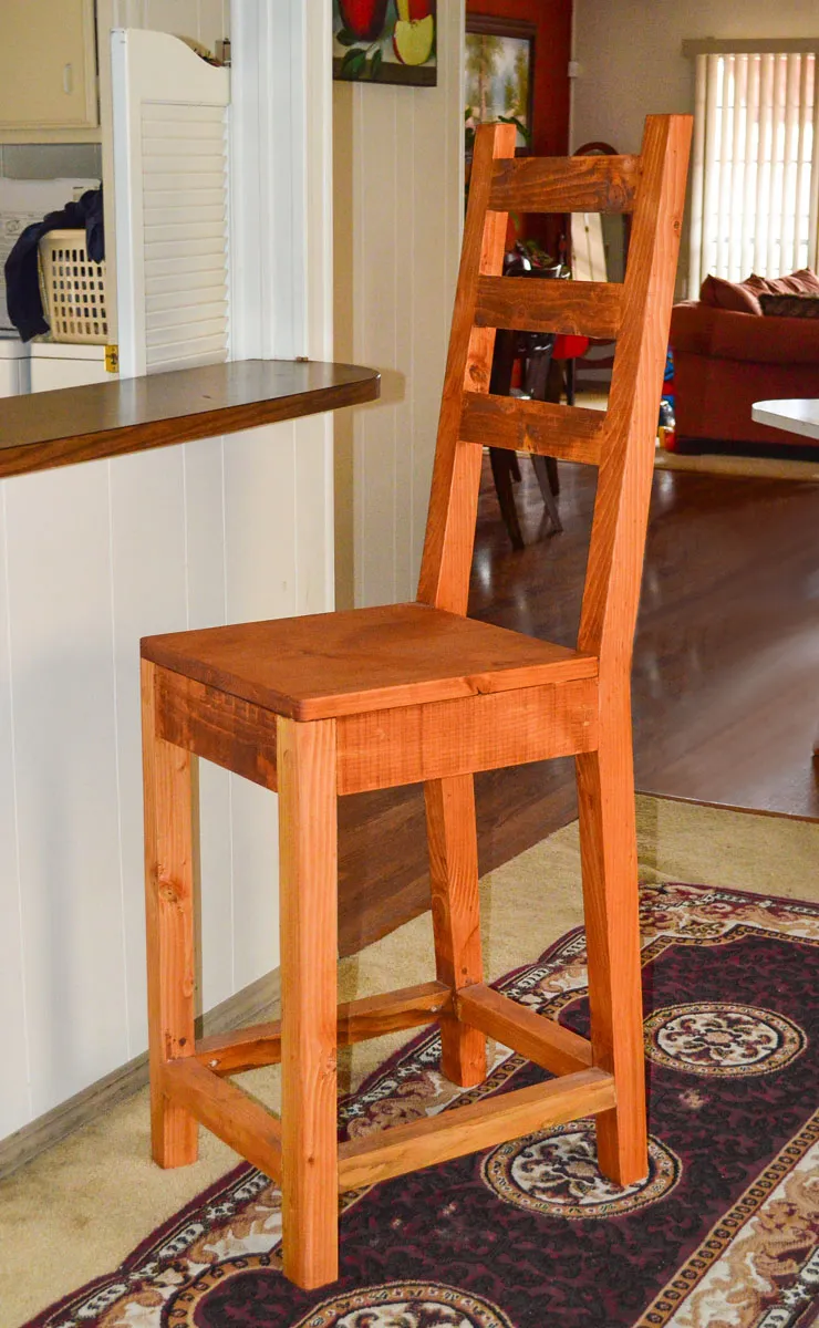 Ladderback Wooden Stool