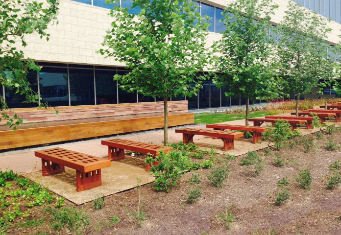 Lighthouse Garden Benches (Options: 6 ft L x 17 3/4 inches W x 17 inches H, Mature Redwood, No Cushion, No Engraving, Transparent Premium Sealant).
