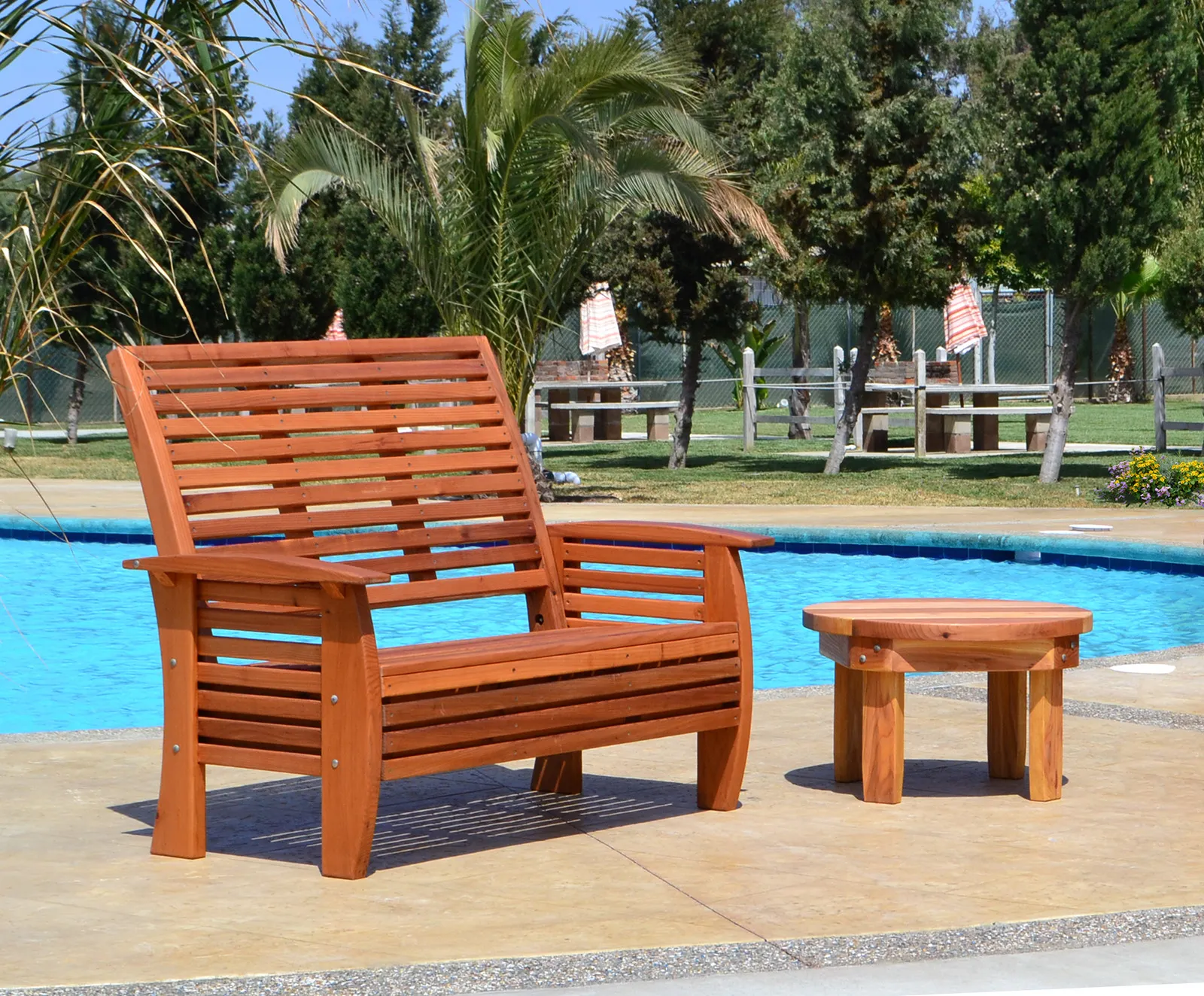 Marazul Wood Outdoor Loveseat