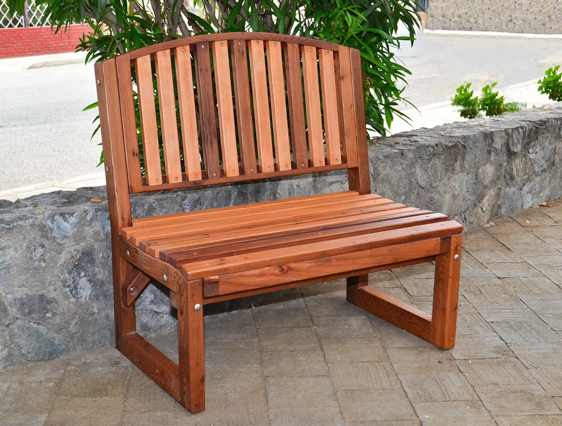 Moonlight Redwood Bench
