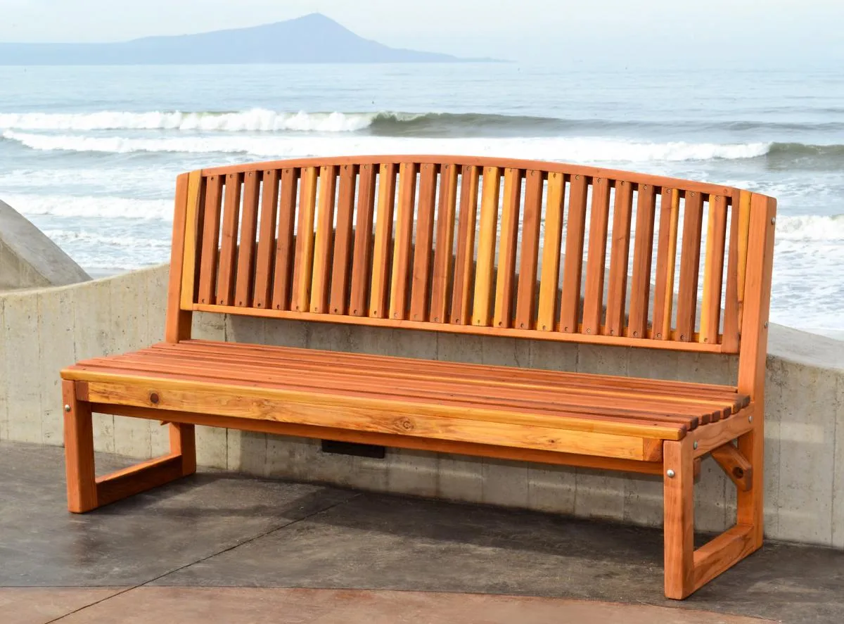 Moonlight Redwood Bench