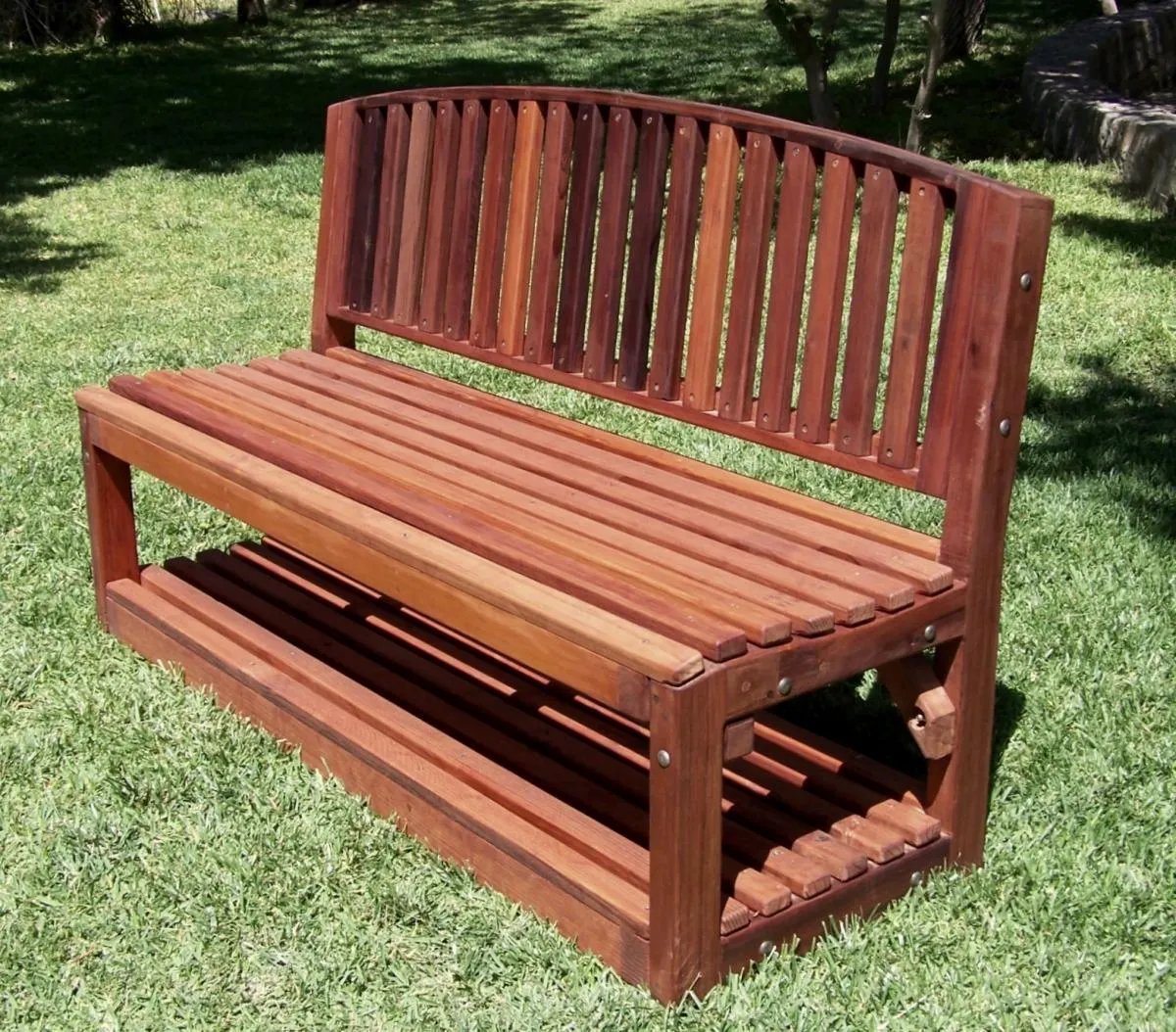 Moonlight Redwood Bench