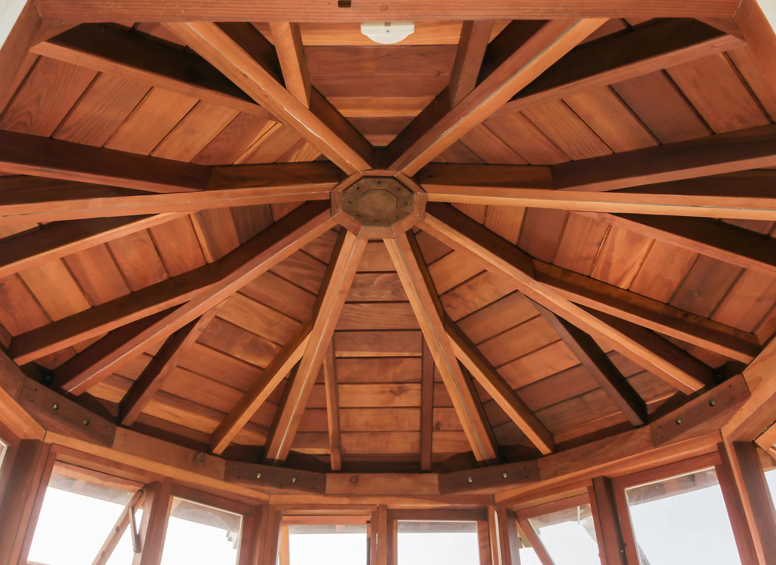 Octagonal Sunroom Gazebo, California Redwood