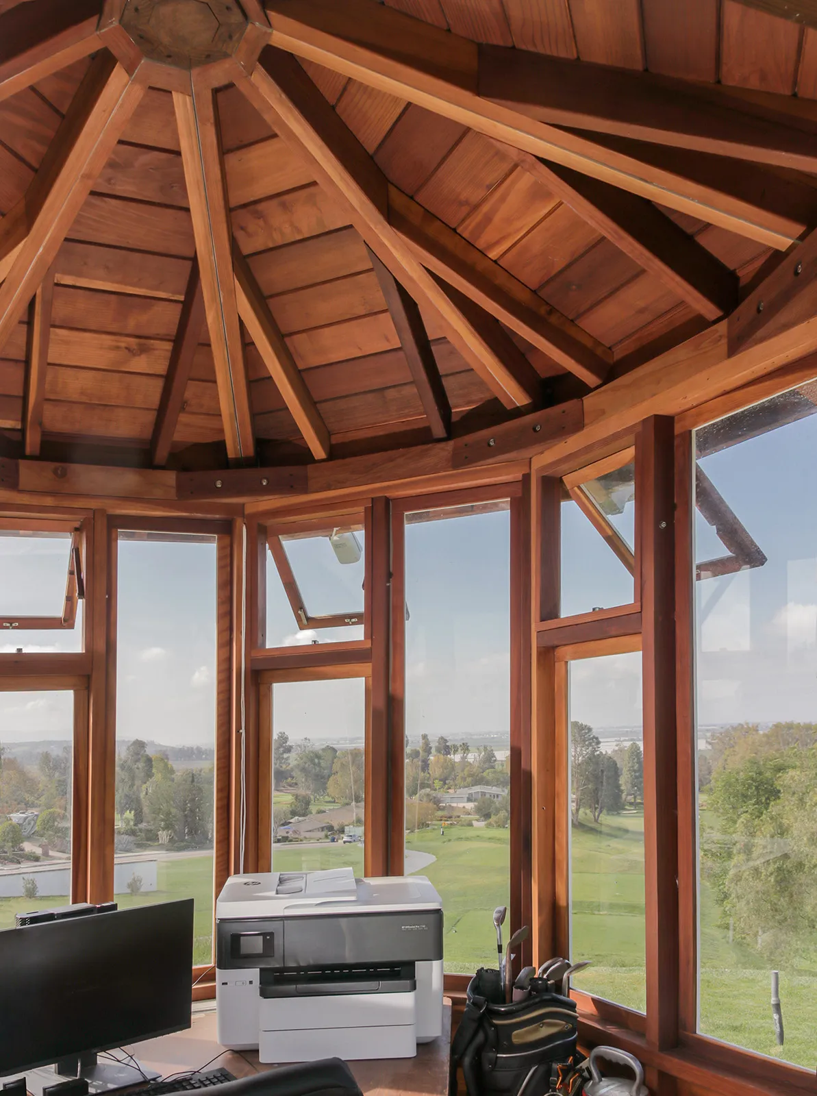 Octagonal Sunroom Gazebo, California Redwood