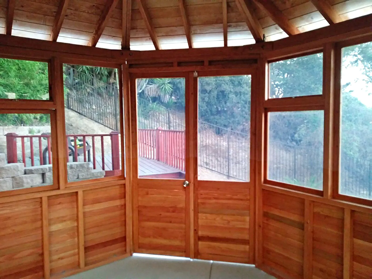 Octagonal Sunroom Gazebo, Douglas-fir, in Diamond Bar, CA