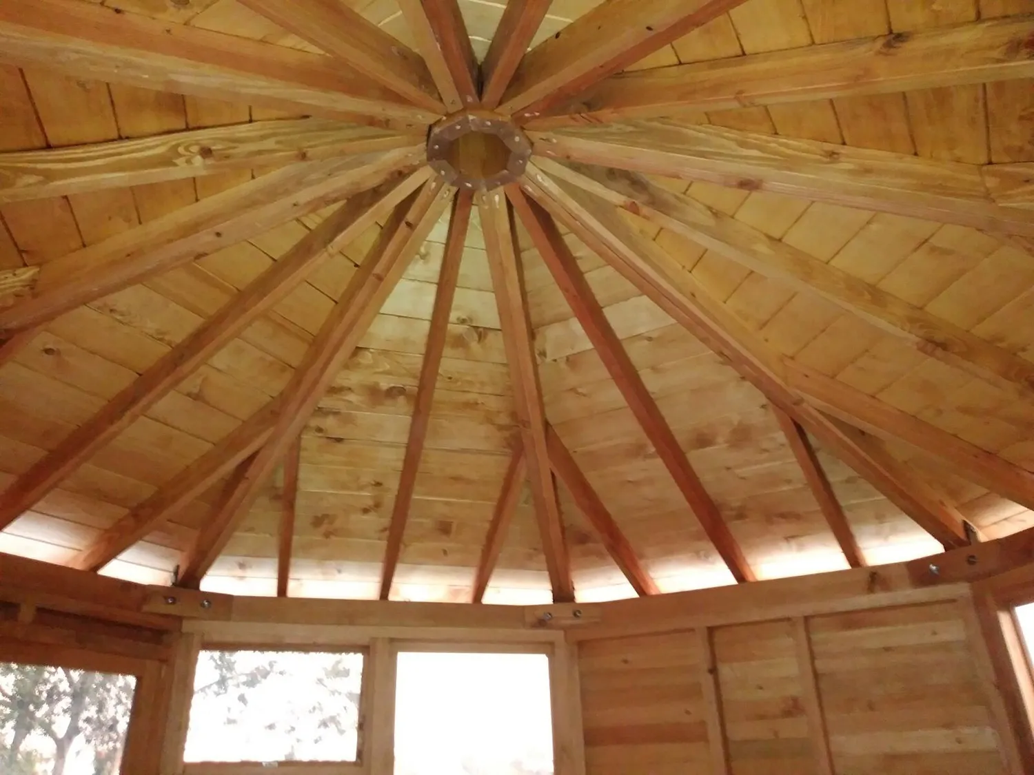 Octagonal Sunroom Gazebo, Douglas-fir, in Diamond Bar, CA