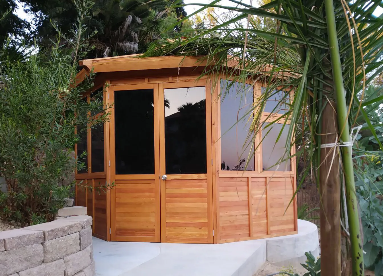 Octagonal Sunroom Gazebo, Douglas-fir, in Diamond Bar, CA