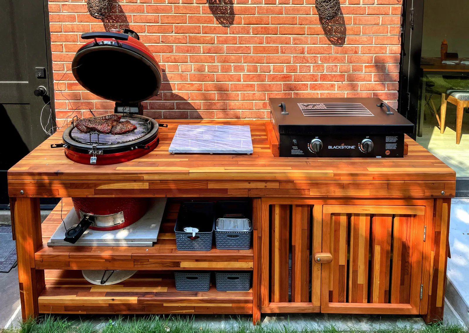 Outdoor Table With Built In Grill