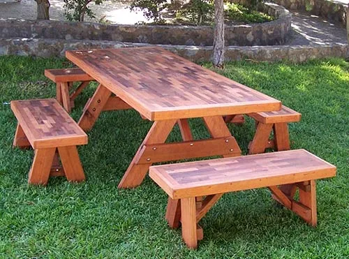 Parquet Wooden Bench