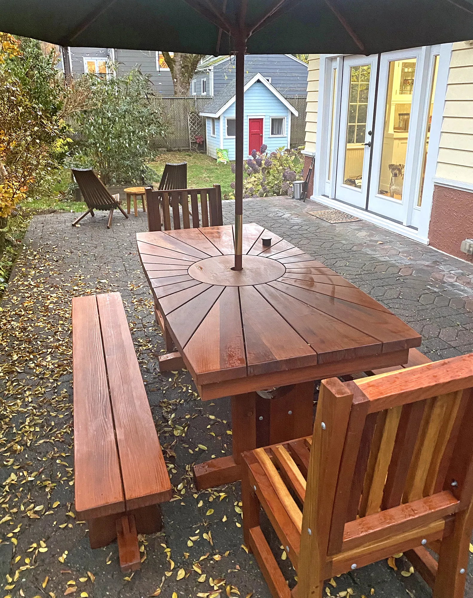 Baja Outdoor Redwood Dining Table