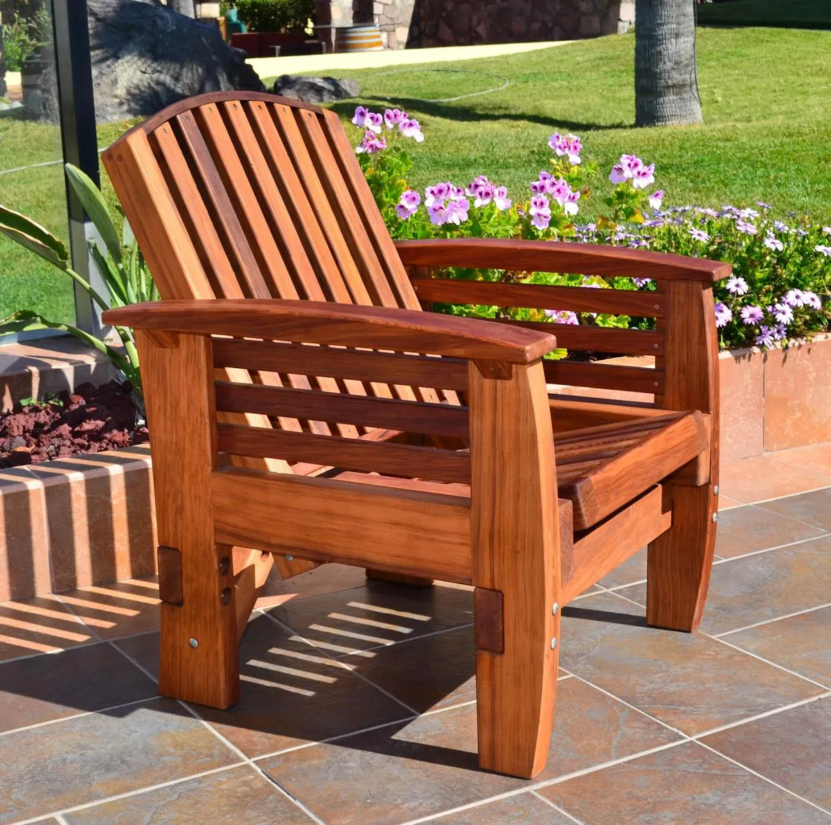 Reclining Redwood Easy Chair