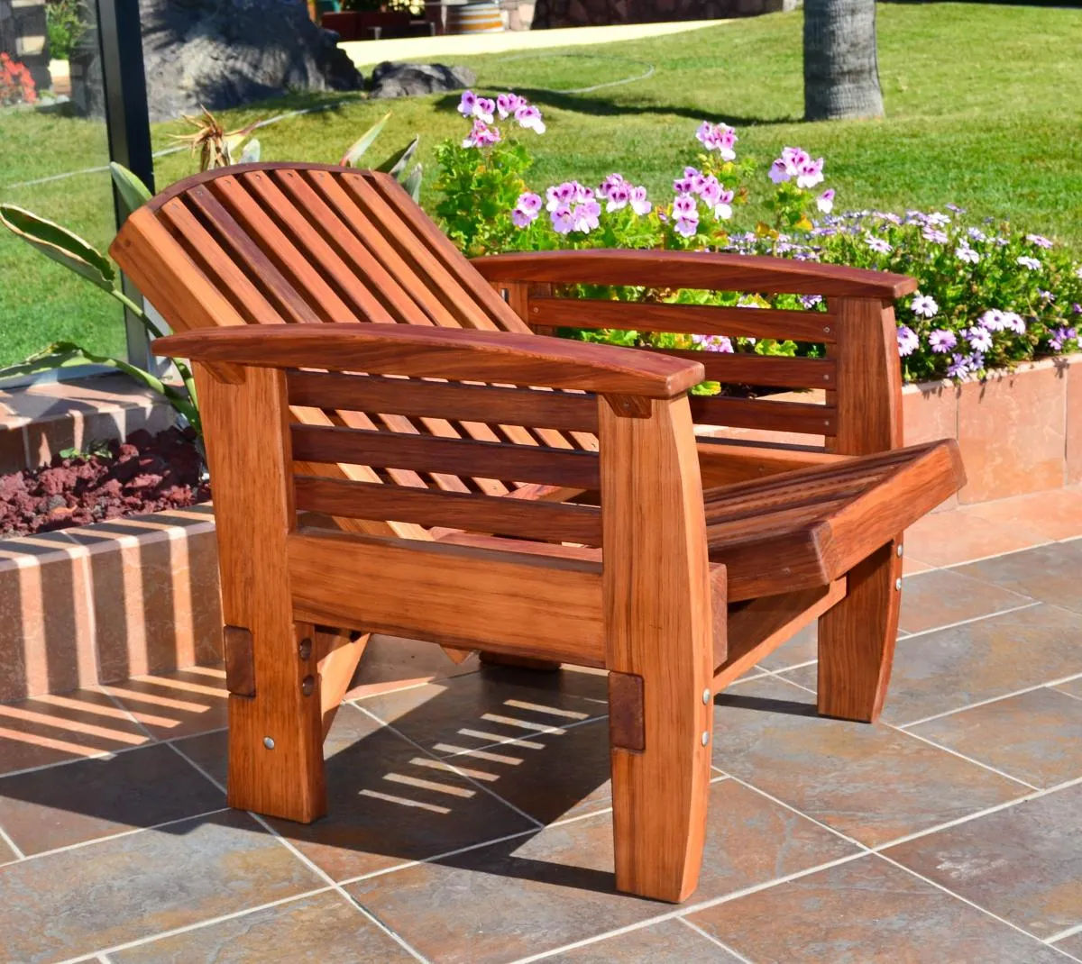 Reclining Redwood Easy Chair