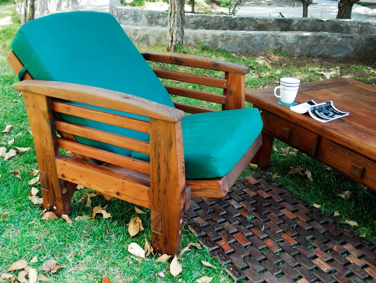 Reclining Redwood Easy Chair