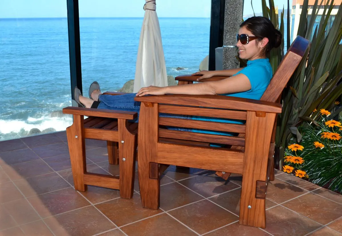 Reclining Redwood Easy Chair