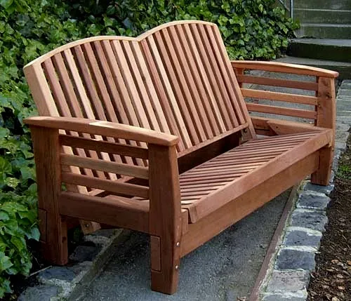 Reclining Redwood Loveseat
