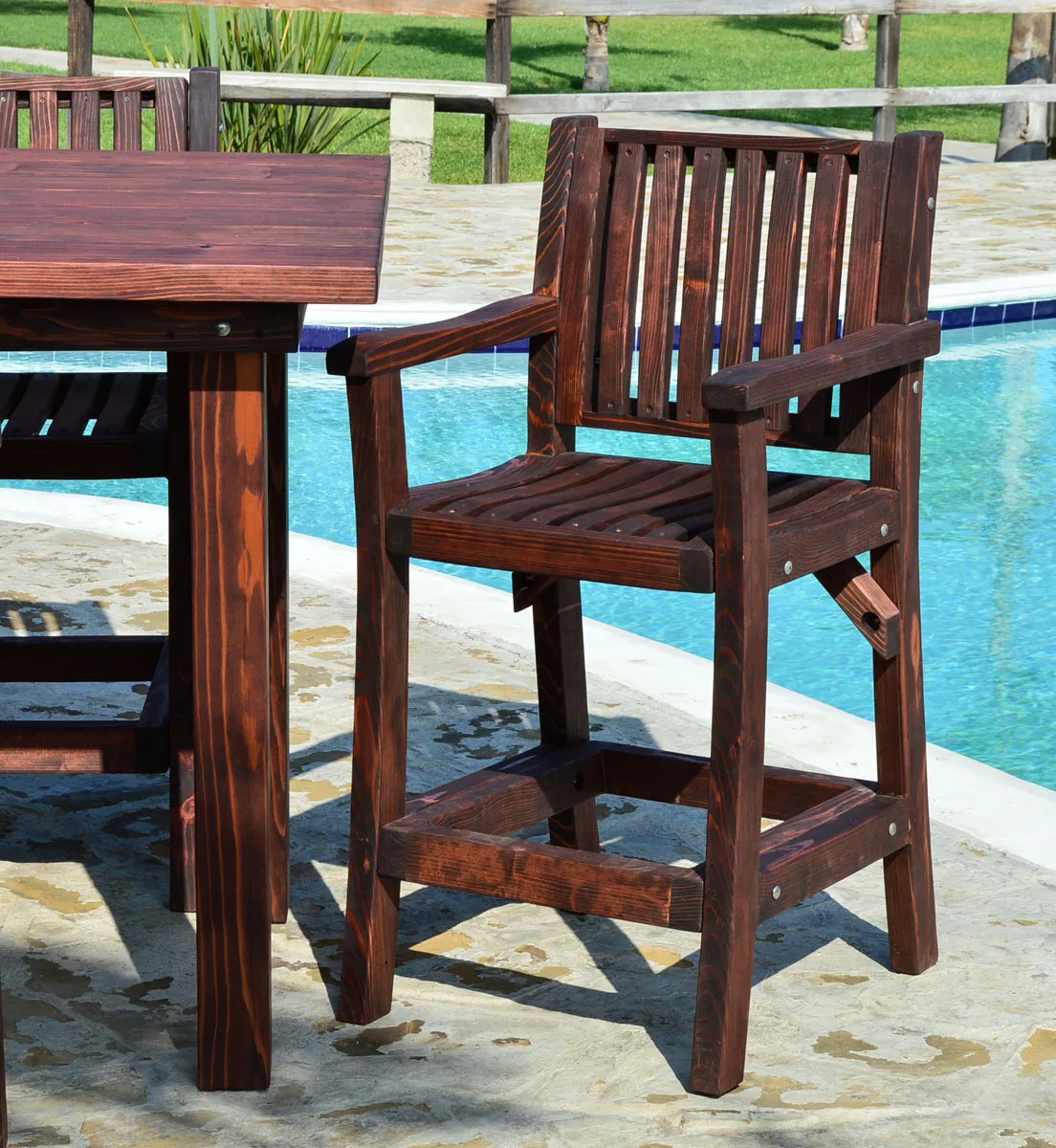 Redwood Cocktail Bar Stool