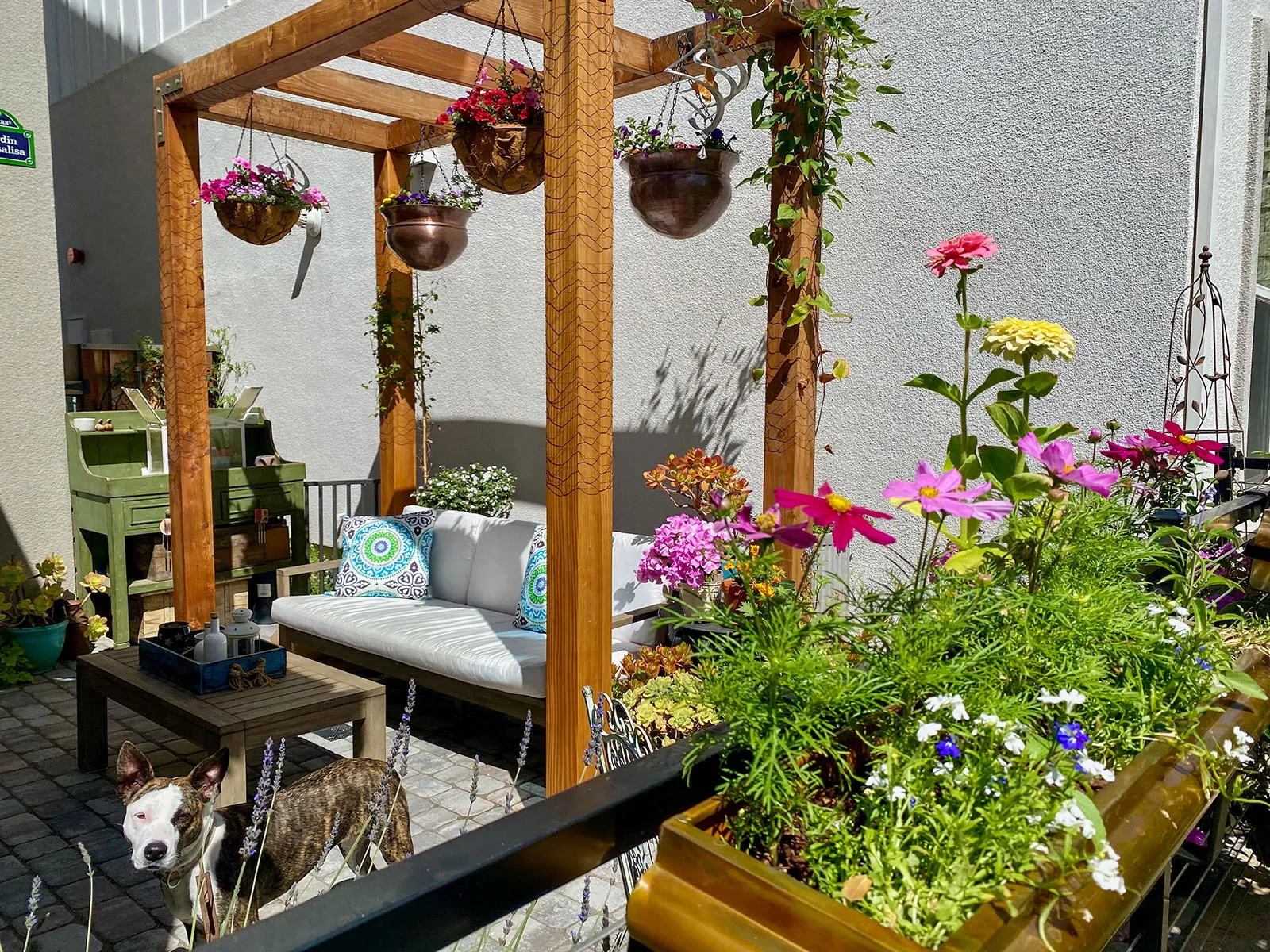 Custom Retractable Canopy Pergola, 9' x 4'-1 1/2", California Redwood, in Dublin, CA