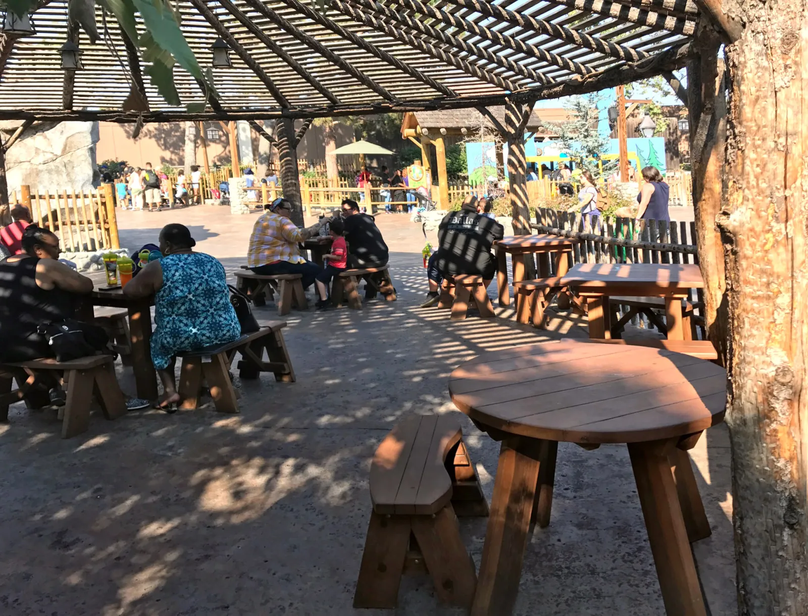 Round Wooden Picnic Tables (Detached Benches)