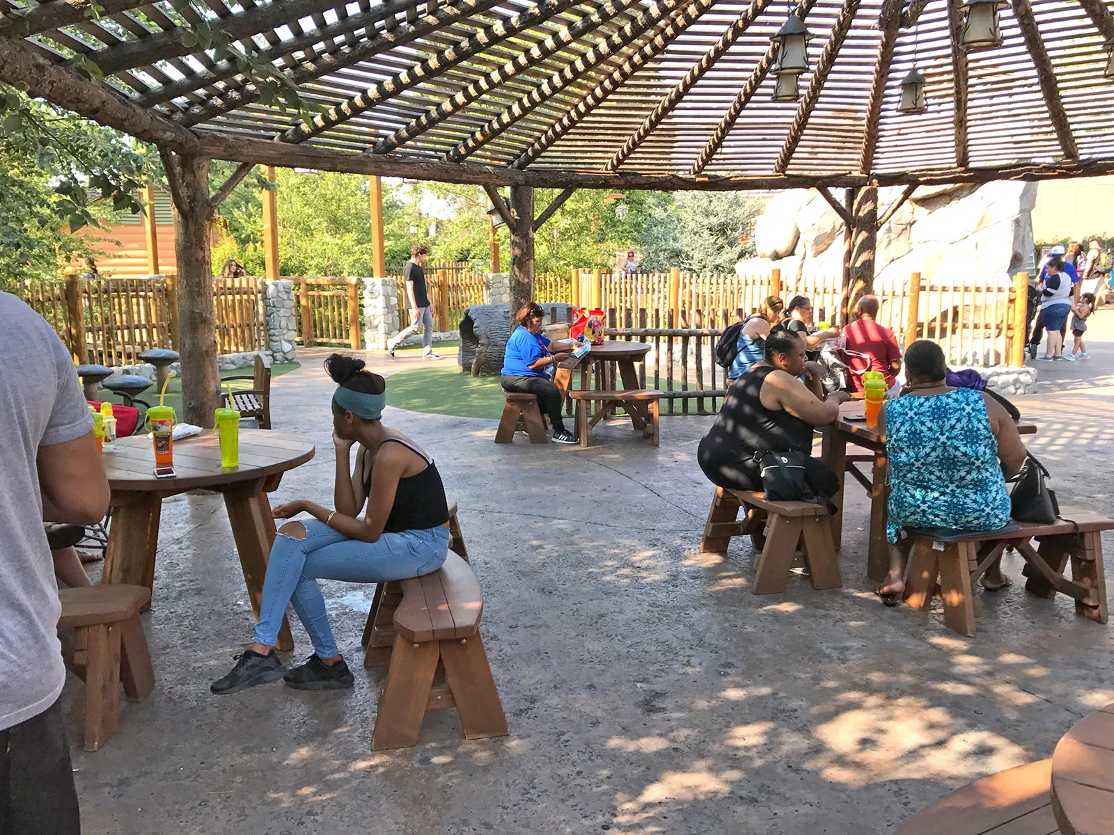 Round Wooden Picnic Tables (Detached Benches)