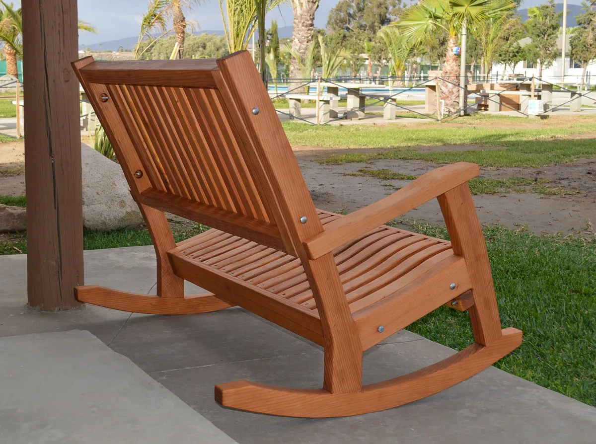 Ruth Redwood Rocking Bench