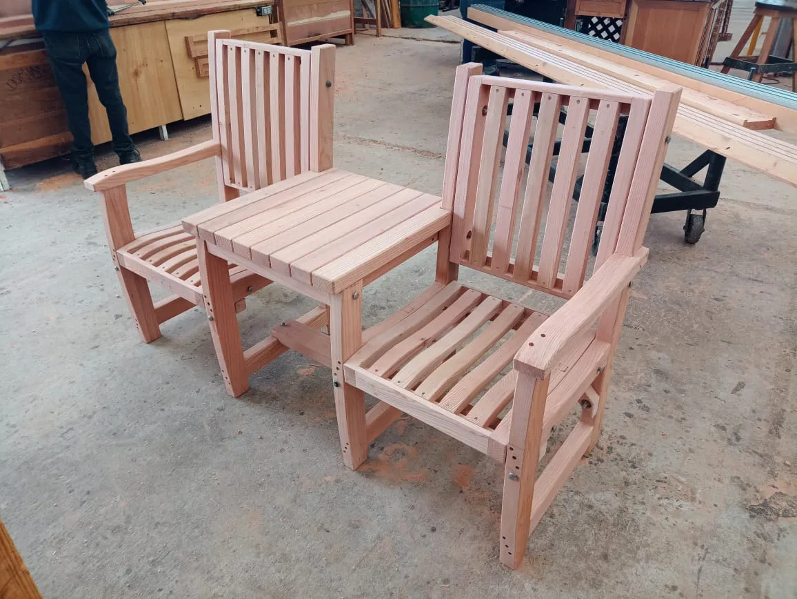 Ruth Vignette Wood Settee