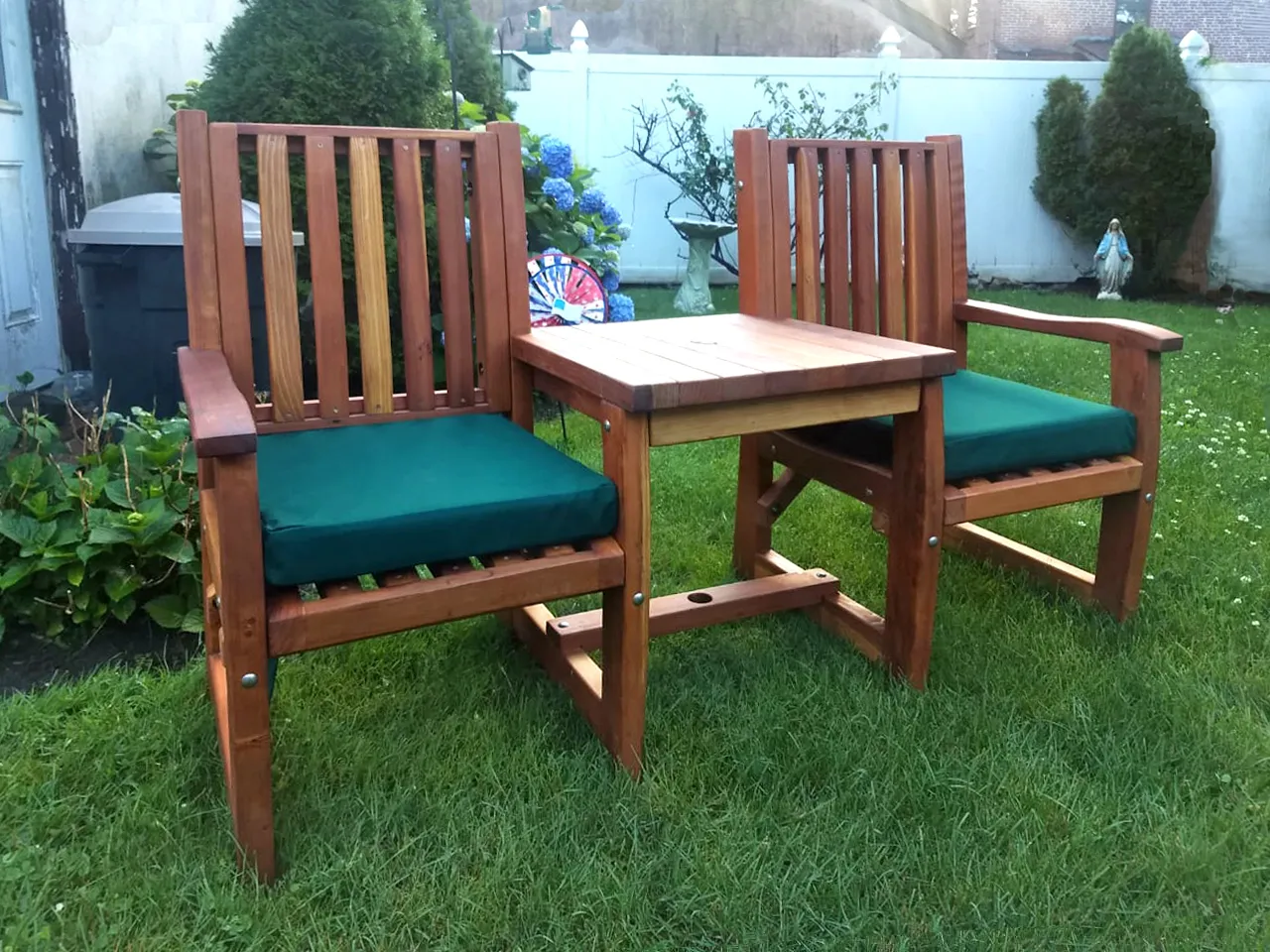 Ruth Vignette Wood Settee